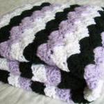 Crochet Purple Baby Blanket..