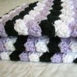 Crochet Purple Baby Blanket..
